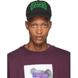 Palm Angels Black and Green Metal Palm Cap