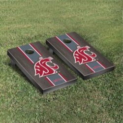Washington State Cougars Cornhole Game Set Onyx Stained Stripe