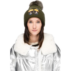Butterfly Knit Pom Beanie - Herbal Tea