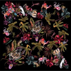 Klements - Medium Square Scarf Savage Print