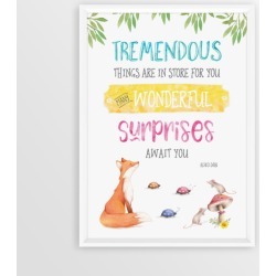 Roald Dahl - Tremendous Things are in Store for You Wall Art Print