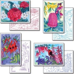Australian wild flower card making pack