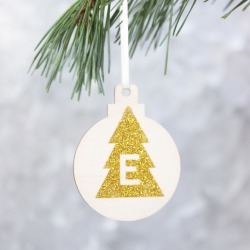 Personalised Initial Christmas Tree Bauble
