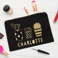 Personalised Cactus Make Up Bag
