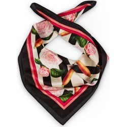 Texas and the Artichoke - Medium Carrots & Roses Silk Scarf
