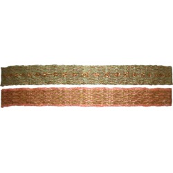 LeJu London - Green & Salmon Set Of Two Bracelets With Gold Details