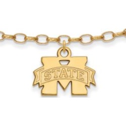 Sterling Silver Gold Plating Mississippi State Anklet
