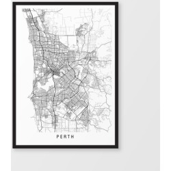 Perth minimalist map print
