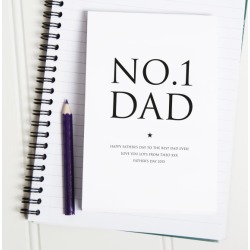 Personalised Number One Dad Notepad