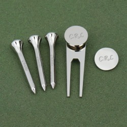 Personalised Engraved Set of 5 Golf Accessories