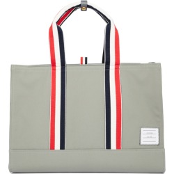 Thom Browne Grey Zip Top East West Tote