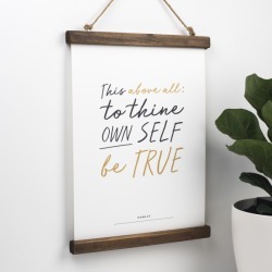 Motivational Shakespeare Print - This Above All