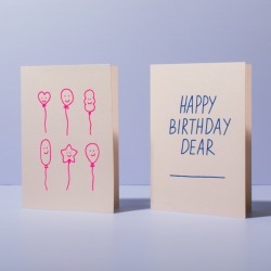 Blush birthday card pack - set of 2