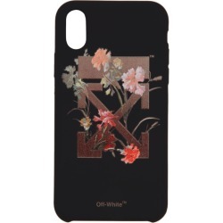 Off-White Black Flowers iPhone X Case