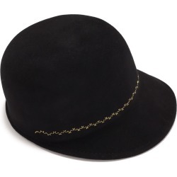 Justine Hats - Black Cap With Embroidery