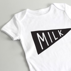 Milk Banner Baby Grow