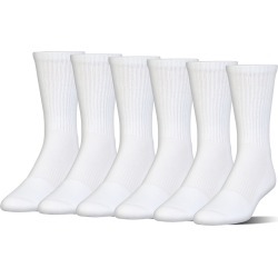 Under Armour Boys' Charged Cotton Crew Socks, 6 Pack