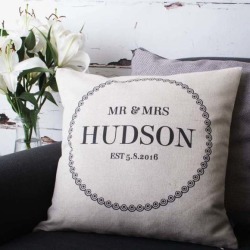 Mr & Mrs Personalised Cushion