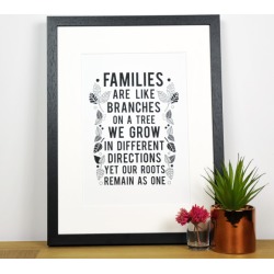 Families Are Like Branches On A Tree Print