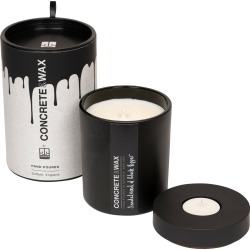 CONCRETE & WAX - Sandalwood & Black Pepper Large Candle With Concrete Tealight Holder Lid