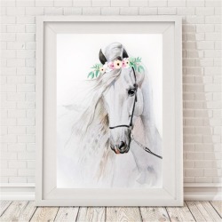 Watercolour Horse Print