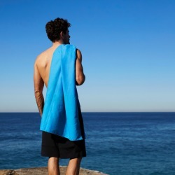 Classic Quick Dry Towel in Blue for Gym, Camp & Travel