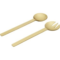 Geo Salad Servers (Brass)