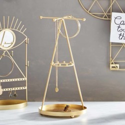 Gold Pyramid Jewellery Stand