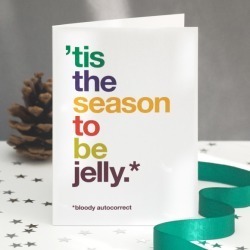Funny jelly autocorrect Christmas card
