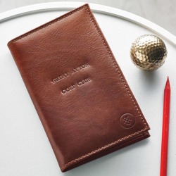 Personalised Leather Golf Score Card Holder