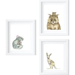 Trio of Australian Animals - limited edition fine art prints
