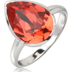 Padparadcha teardrop ring