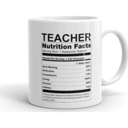 Teacher nutrition facts mug