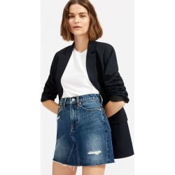 Women's Reconstructed Denim Skirt by Everlane in Faded Indigo Wash (Raw Hem), Size 31
