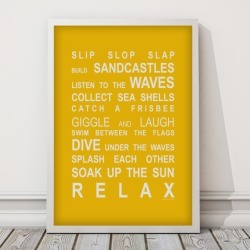Beach rules print