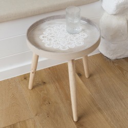 White Washed Side Table
