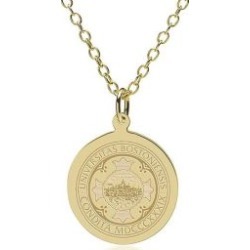 Boston University 14K Gold Pendant and Chain