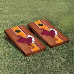 Virginia Tech Hokies Cornhole Game Set Rosewood Stained Stripe
