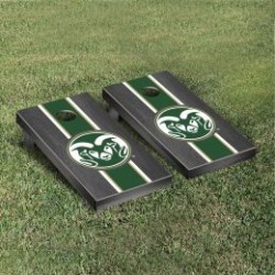Colorado State Rams Cornhole Game Set Onyx Stained Stripe