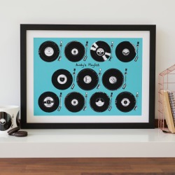 Personalised Vinyl Playlist Print