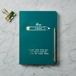 Personalised Gold Foil Teacher Notebook