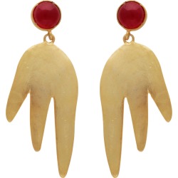 Carousel Jewels - Red Quartz Magma Earrings