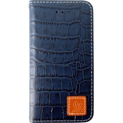 Croco leather iPhone 6 /6+ case in blue