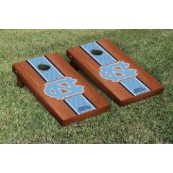 North Carolina Tar Heels Cornhole Game Set Rosewood Stained Stripe