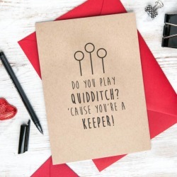 Harry Potter 'You're A Keeper' Greetings Card