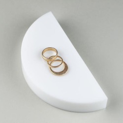 Gold Flat Circle Ring Set