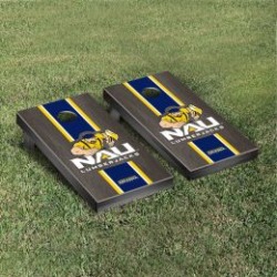Northern Arizona Lumberjacks Cornhole Game Set Onyx Stained Stripe