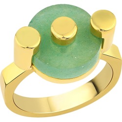 KLOTO - Ion.133 Green Aventurine & Gold Ring