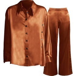 NOT JUST PAJAMA - Designer Silk Casual Set