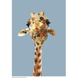 Geometric giraffe art print